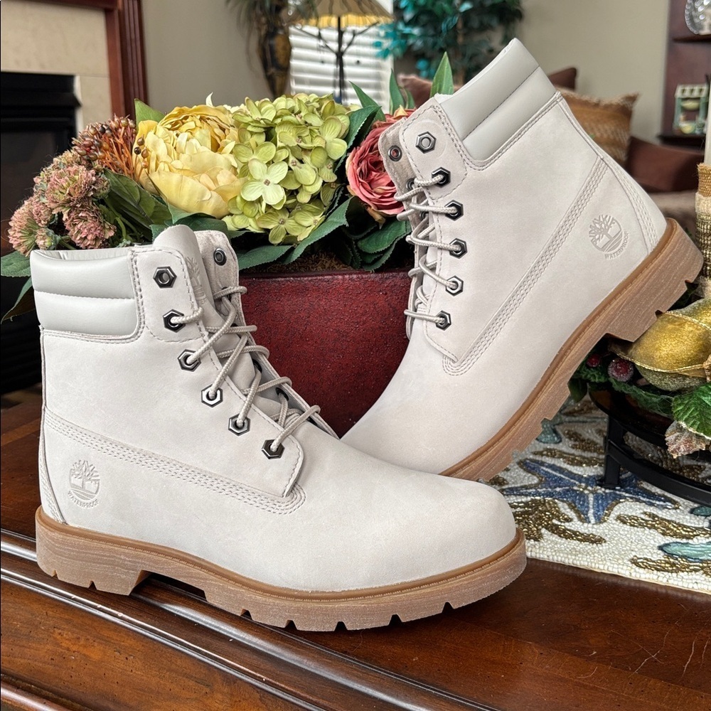 Brand New Timberland Linden Woods 6-Inch Waterproof Boots Light Taupe Nubuck